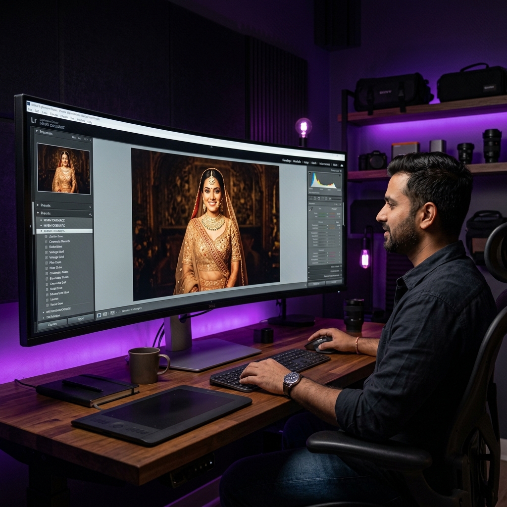 Lightroom presets for Indian wedding photography — skin tone preset editing tutorial