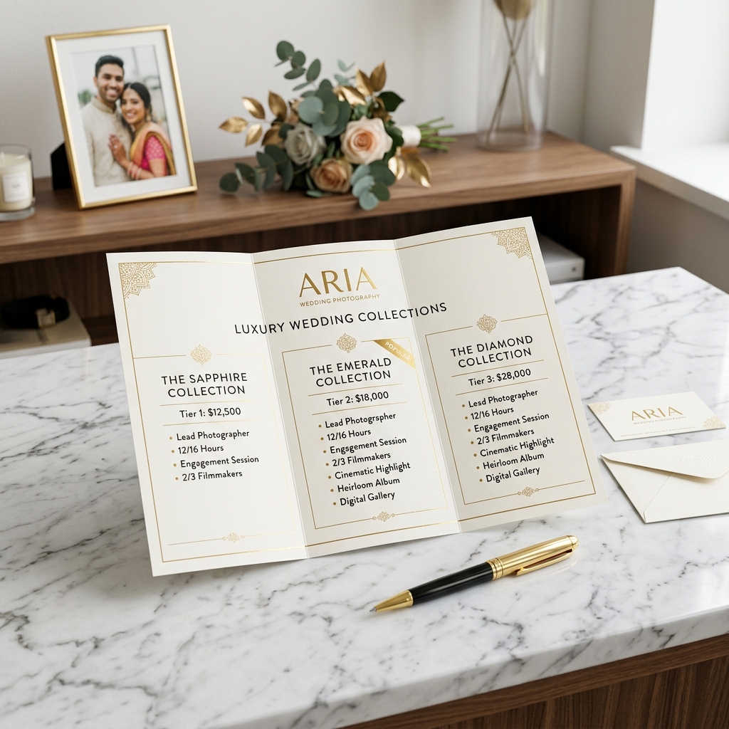 Wedding photography pricing guide 2025 India — tiered packages and CODB calculator